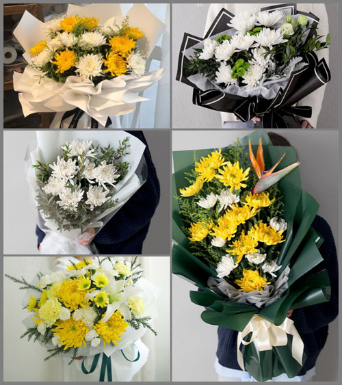 山东烟台蓬莱市蓬莱阁街道抹直口社区白事花束代送